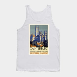 Canterbury UK Vintage Poster 1937 Tank Top